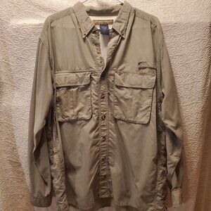 Vtg Ex Officio Men's L Sport Vented Windbreaker Rain flap RuggedOutdoor Masculin